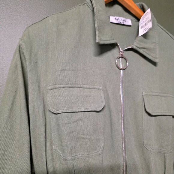 Falling Love Olive Green Utility Jumpsuit – Belted & Chic - Picture 4 of 10